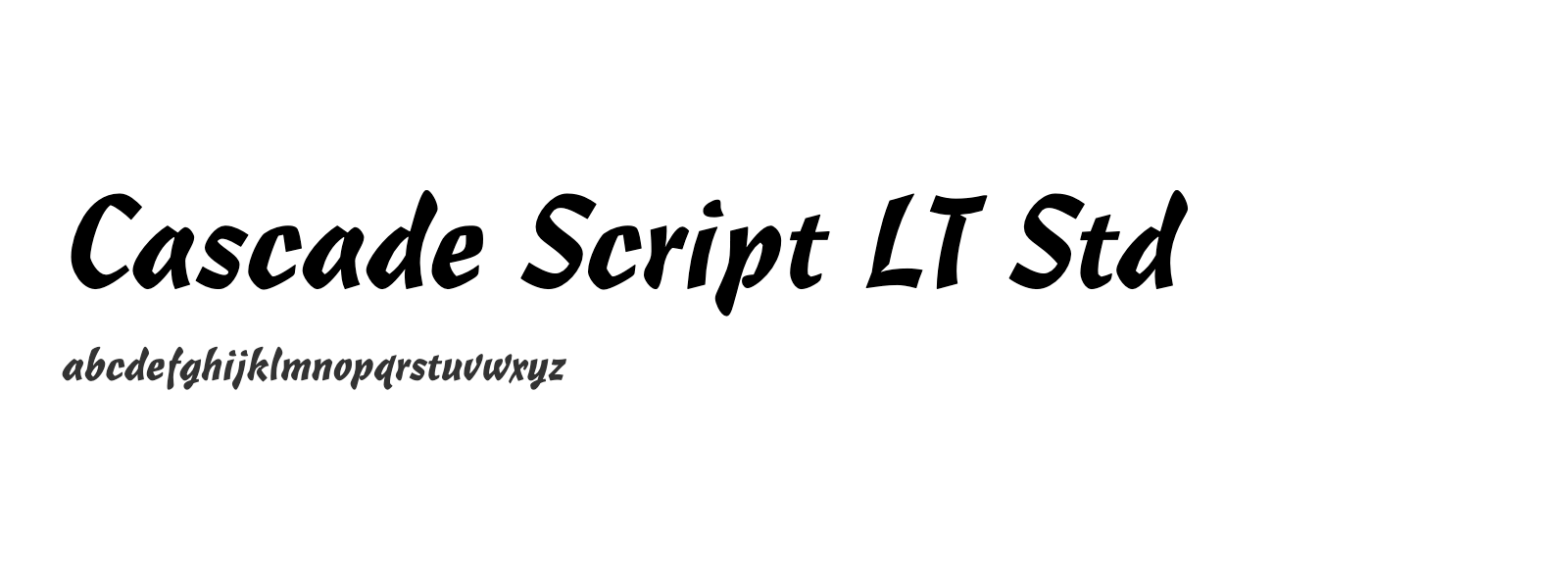 Spécimen de Cascade Script LT Std