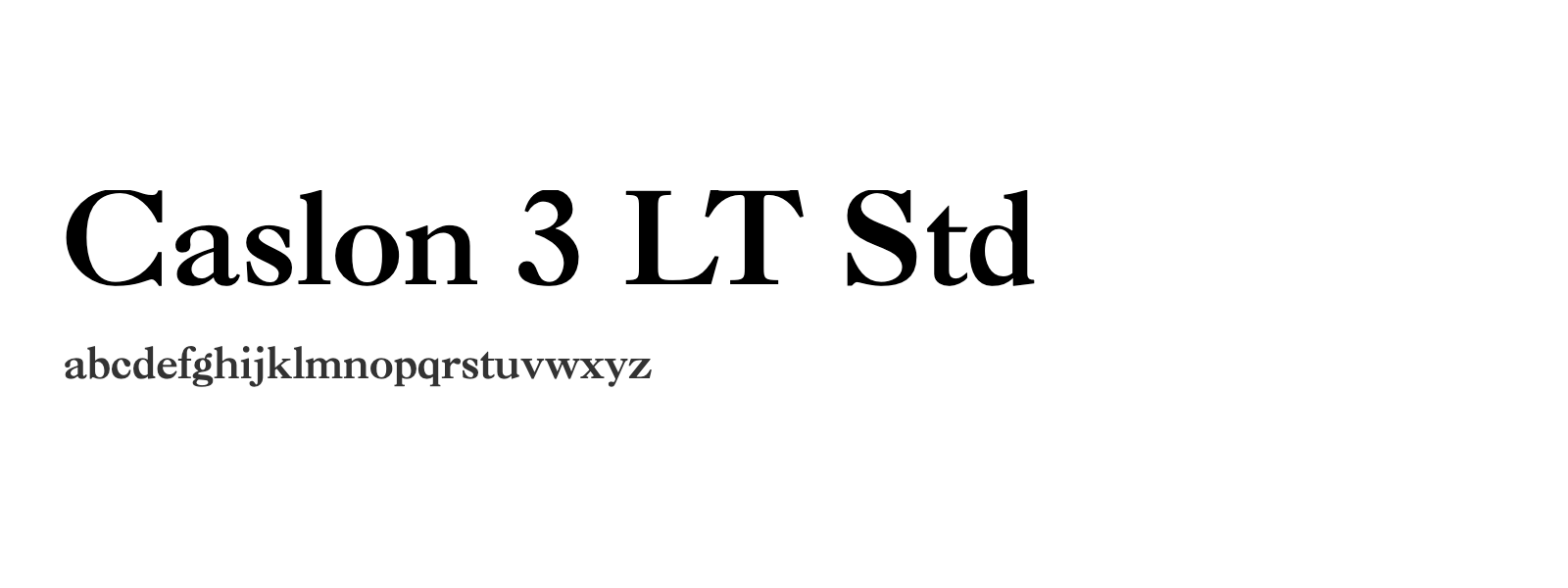 Spécimen de Caslon 3 LT Std