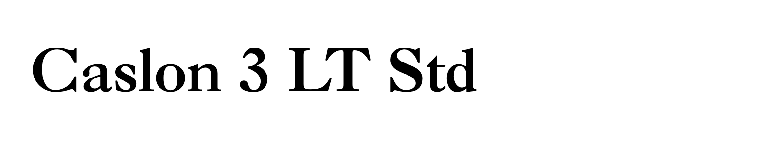 Nom de la famille Caslon 3 LT Std composé dans la police