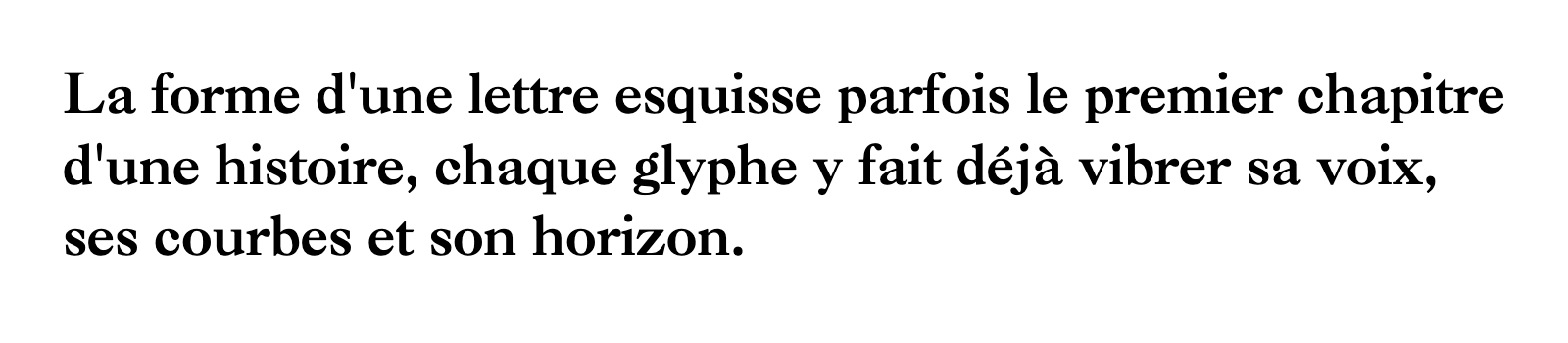 Phrase commune composée en Caslon 3 LT Std
