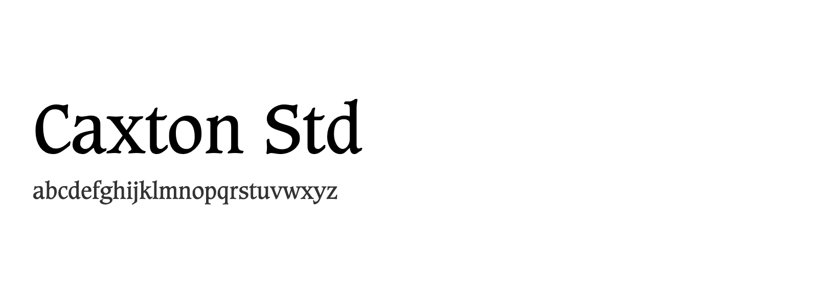 Spécimen de Caxton Std