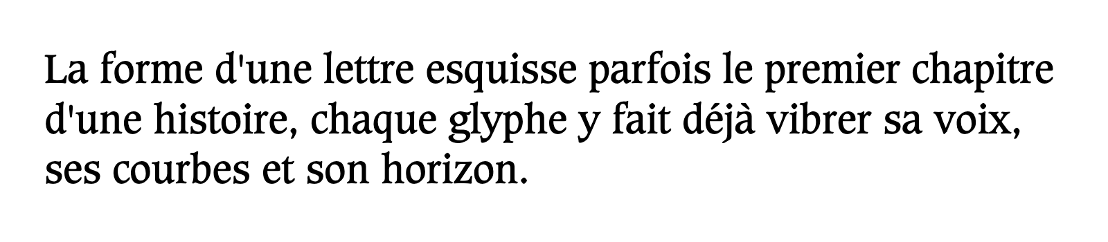 Phrase commune composée en Caxton Std