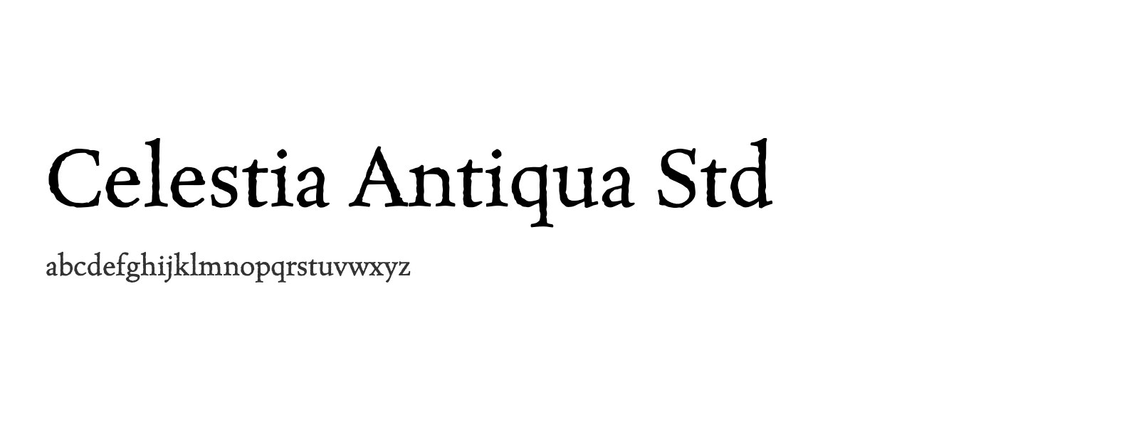Spécimen de Celestia Antiqua Std
