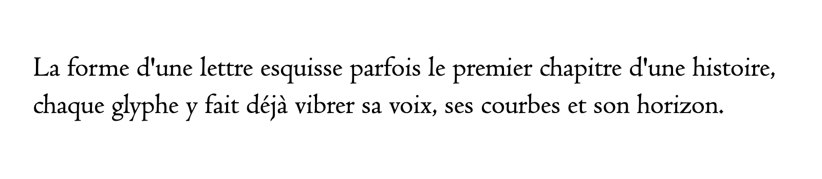 Phrase commune composée en Centaur MT Std