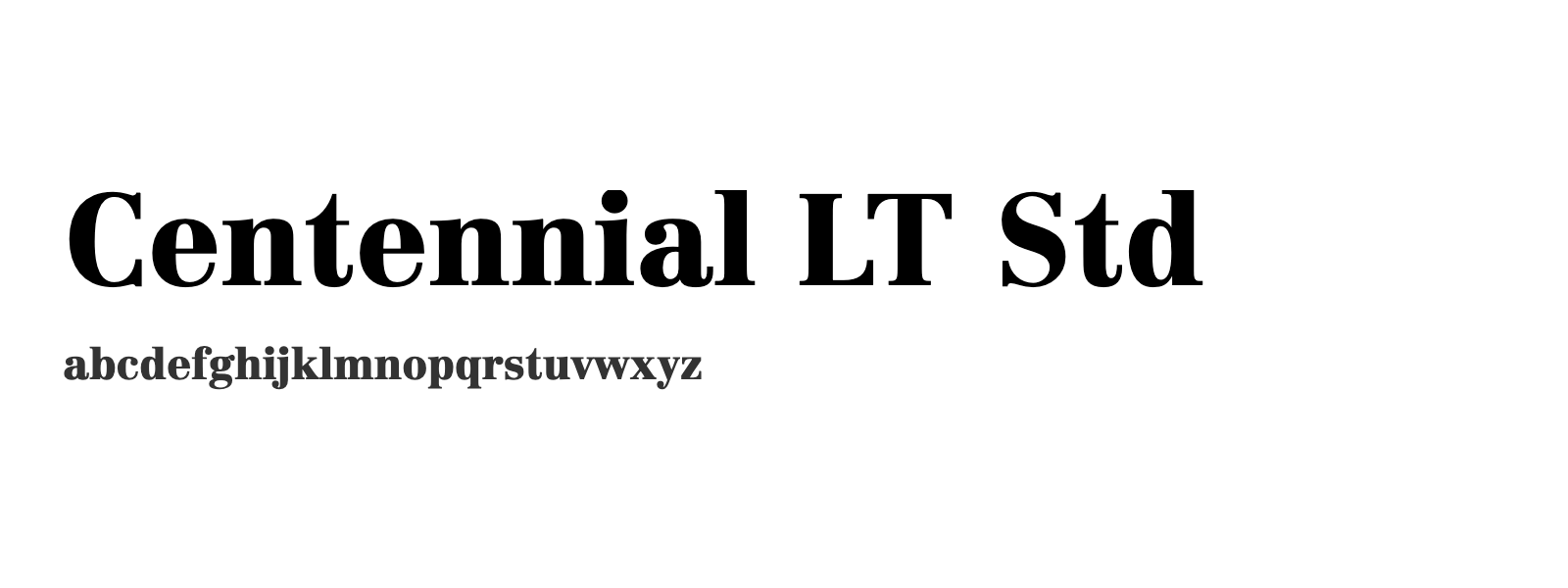 Spécimen de Centennial LT Std