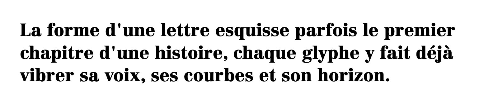 Phrase commune composée en Centennial LT Std