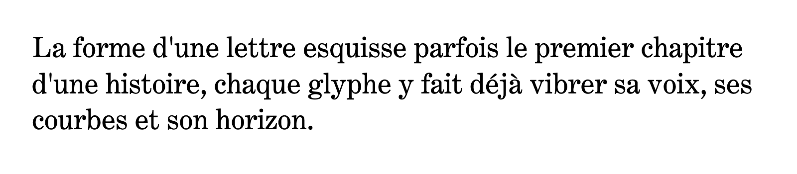 Phrase commune composée en Century Expanded LT Std