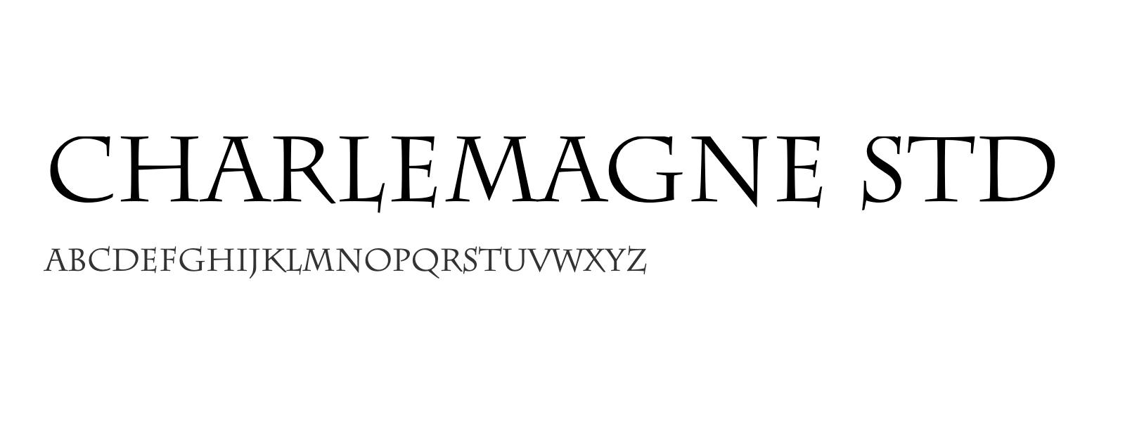 Spécimen de Charlemagne Std