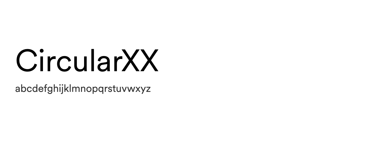 Spécimen de CircularXX