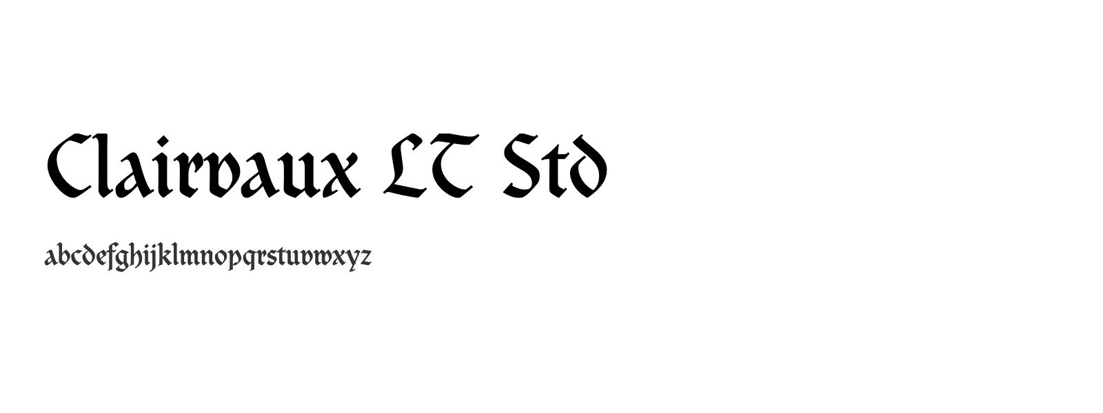 Spécimen de Clairvaux LT Std