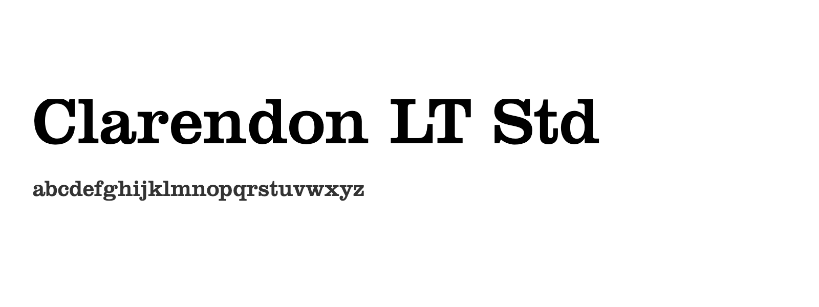 Spécimen de Clarendon LT Std