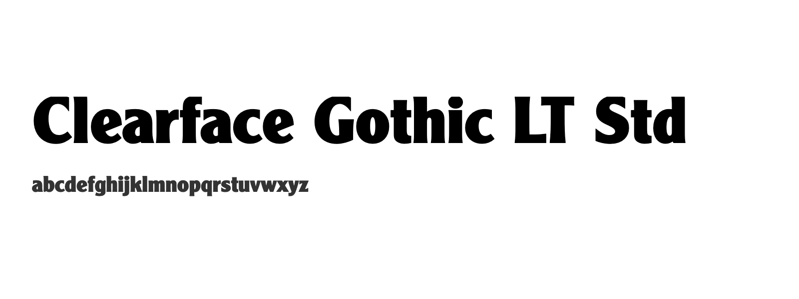 Spécimen de Clearface Gothic LT Std