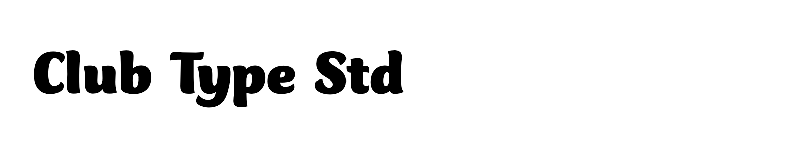 Nom de la famille Club Type Std composé dans la police