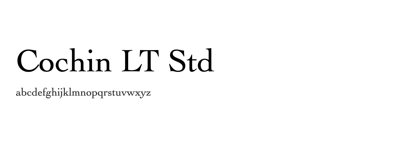 Spécimen de Cochin LT Std