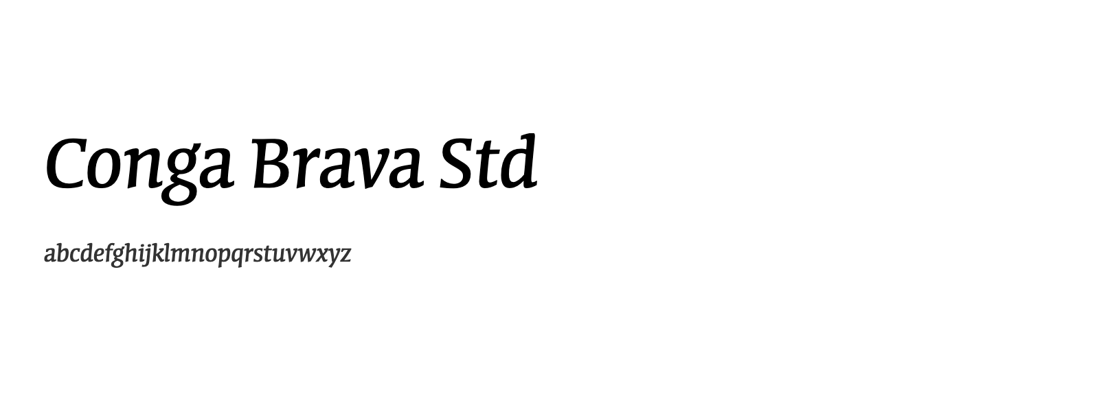 Spécimen de Conga Brava Std
