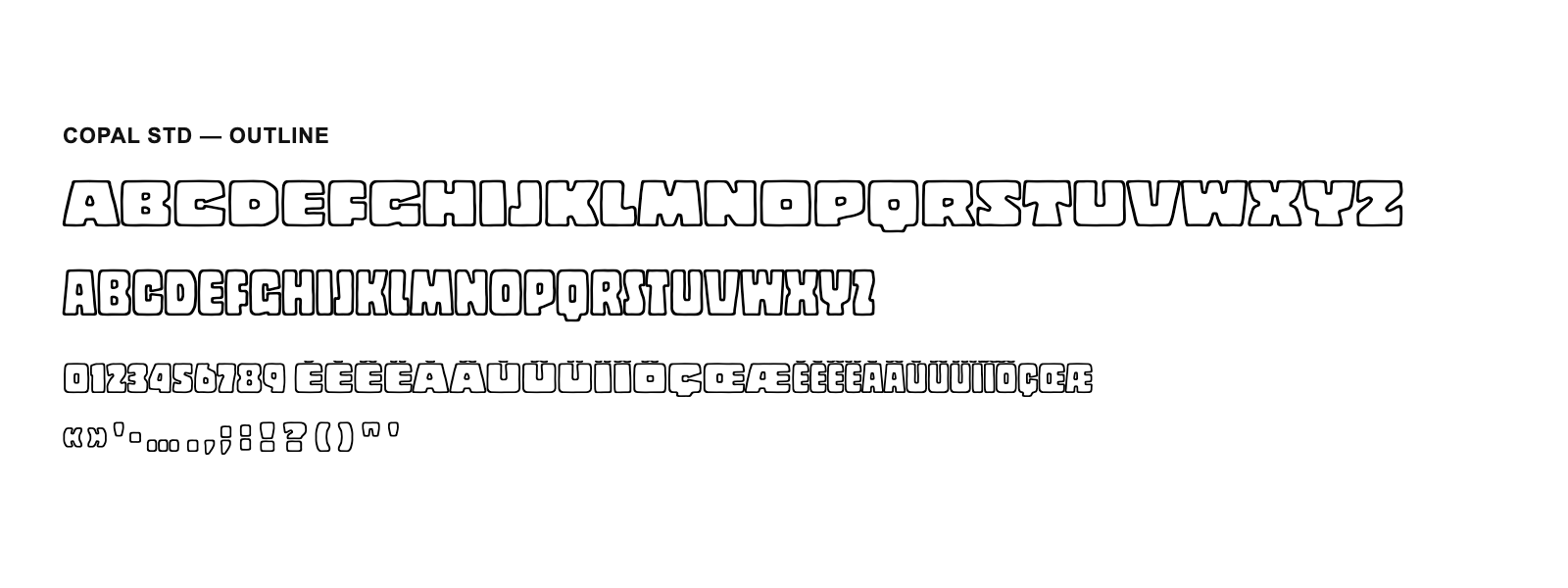 Spécimen de Copal Std Outline