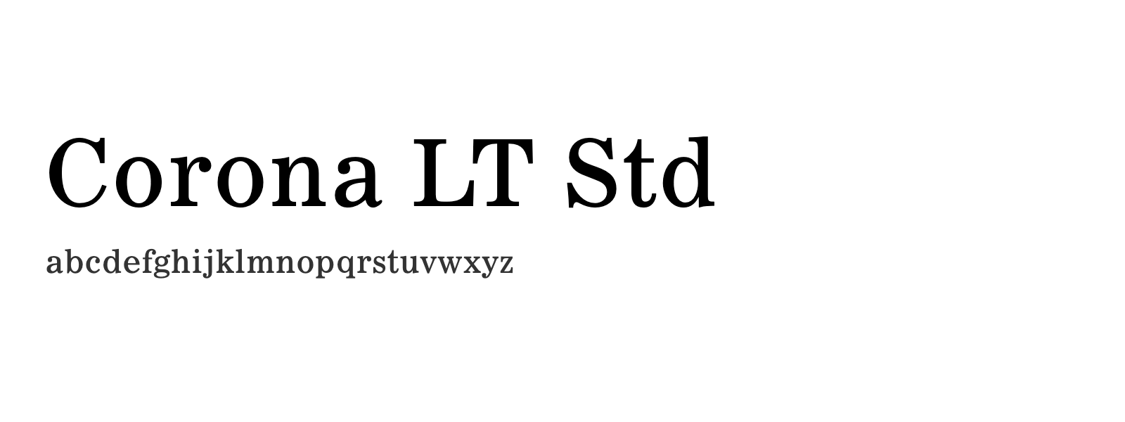 Spécimen de Corona LT Std