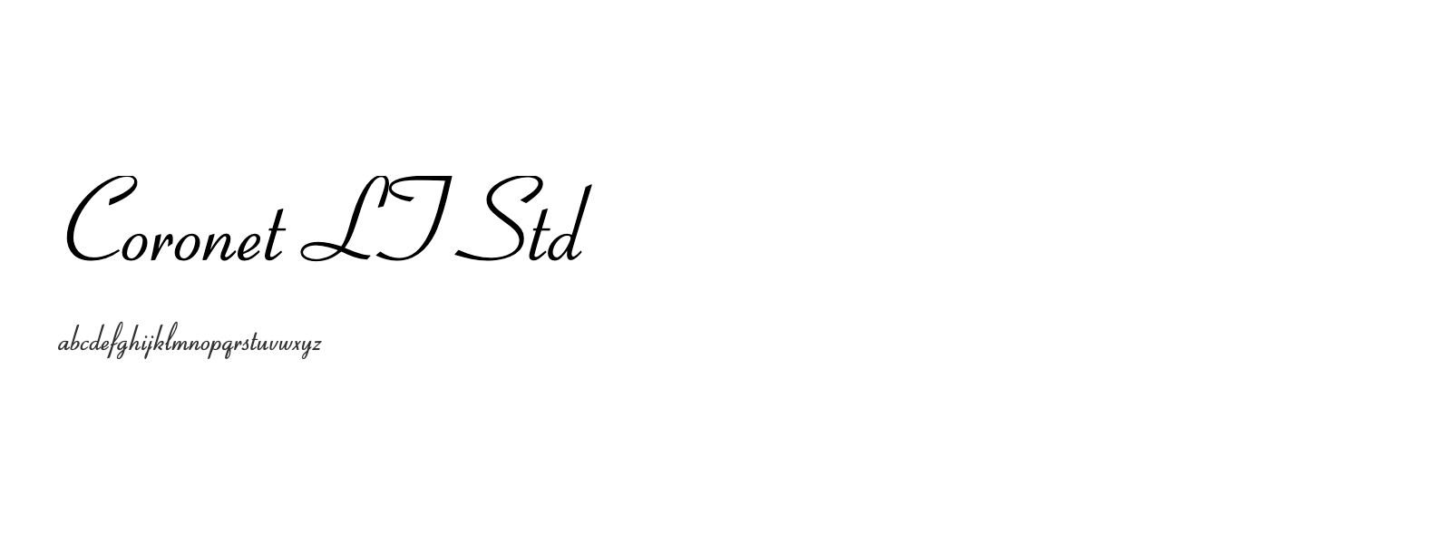 Spécimen de Coronet LT Std