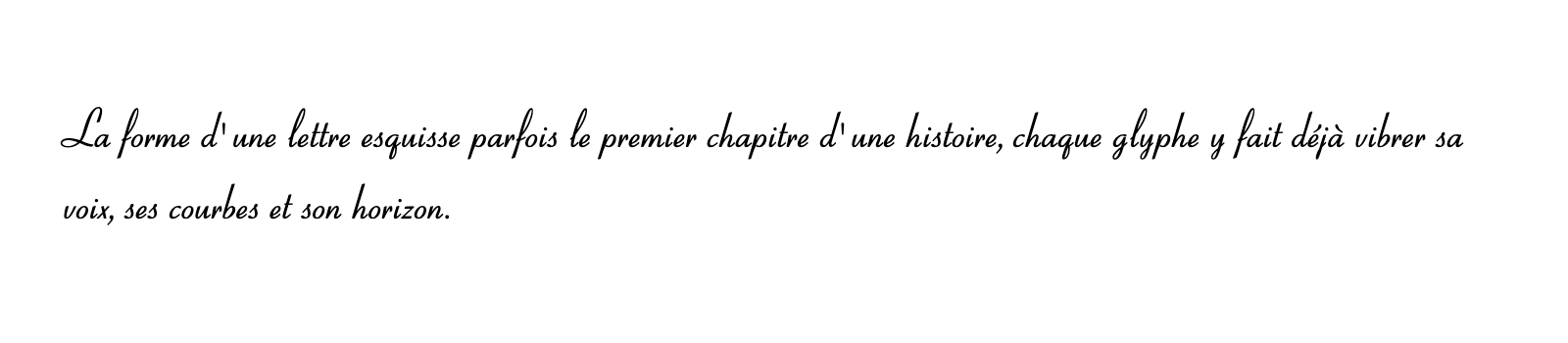 Phrase commune composée en Coronet LT Std