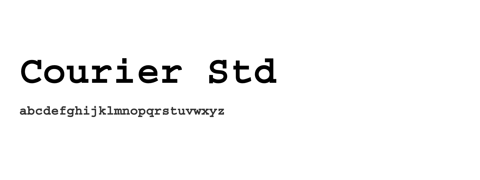 Spécimen de Courier Std