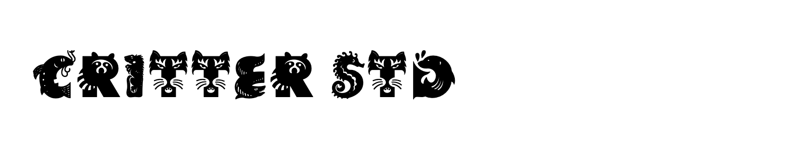 Nom de la famille Critter Std composé dans la police