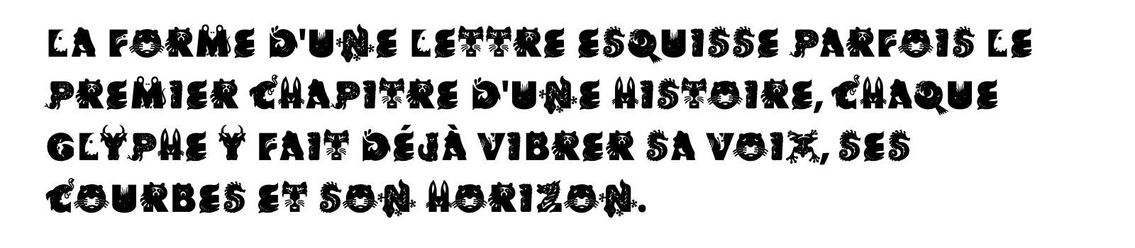 Phrase commune composée en Critter Std