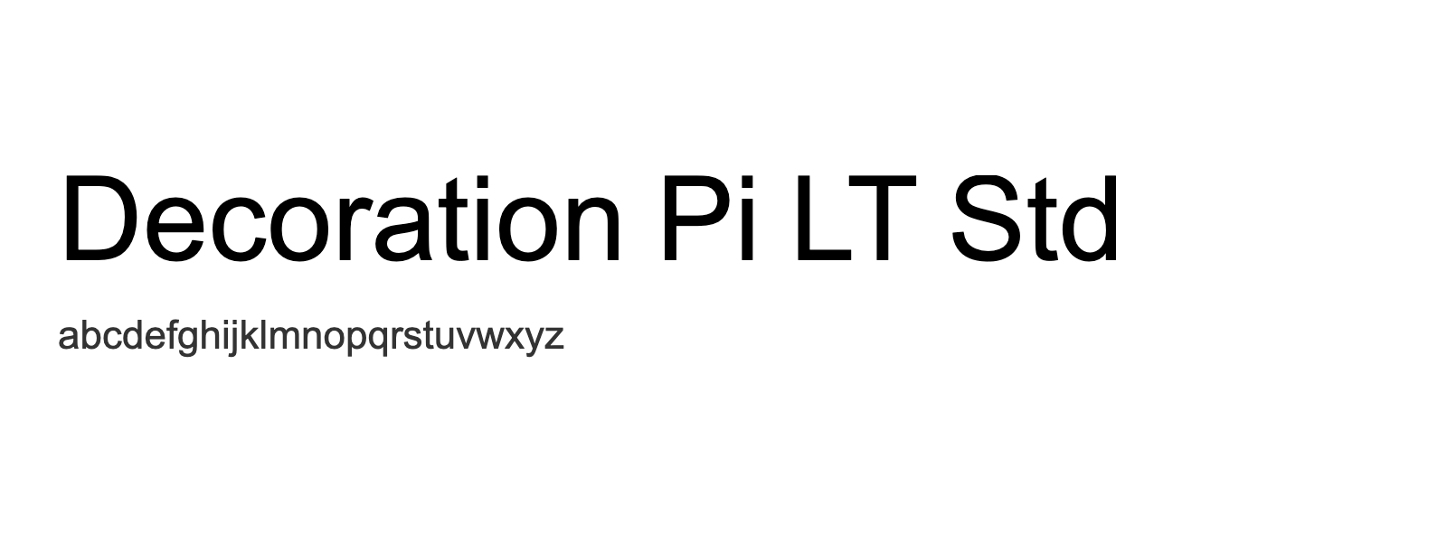 Spécimen de Decoration Pi LT Std