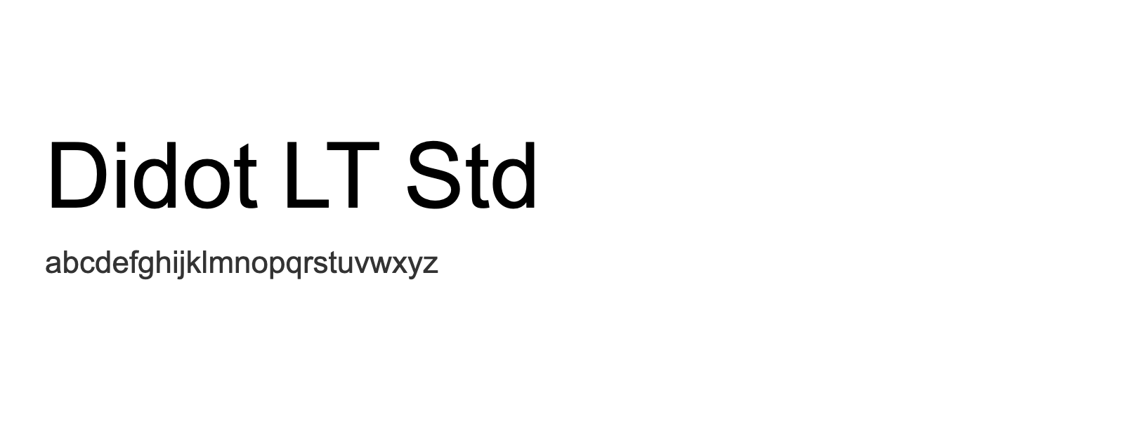 Spécimen de Didot LT Std