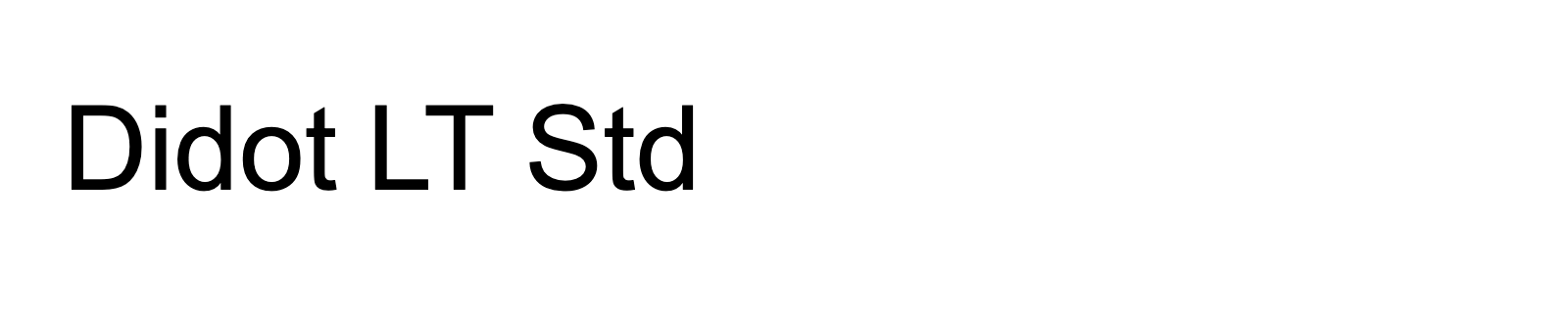 Nom de la famille Didot LT Std composé dans la police