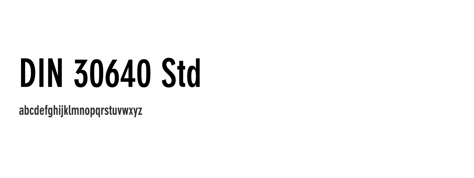 Spécimen de DIN 30640 Std