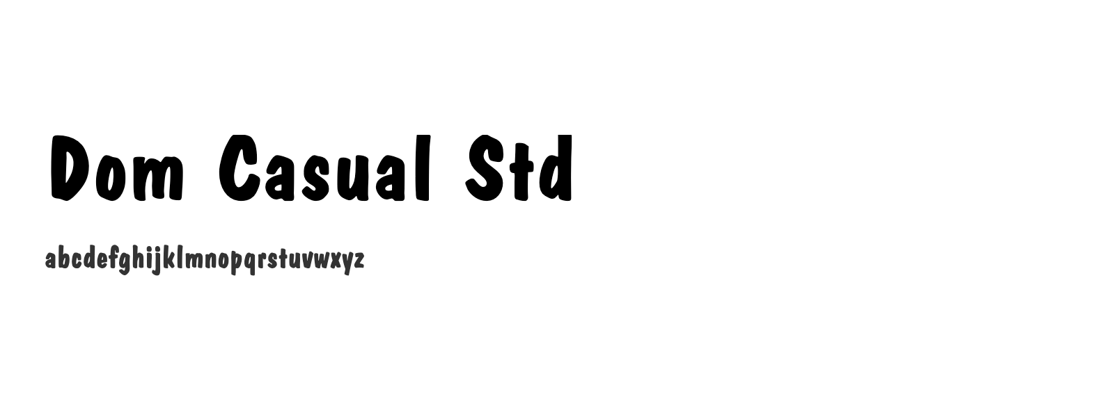 Spécimen de Dom Casual Std