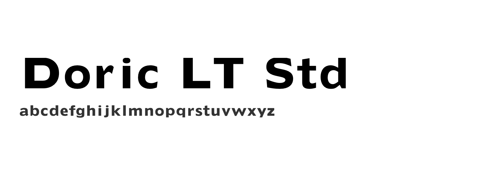Spécimen de Doric LT Std