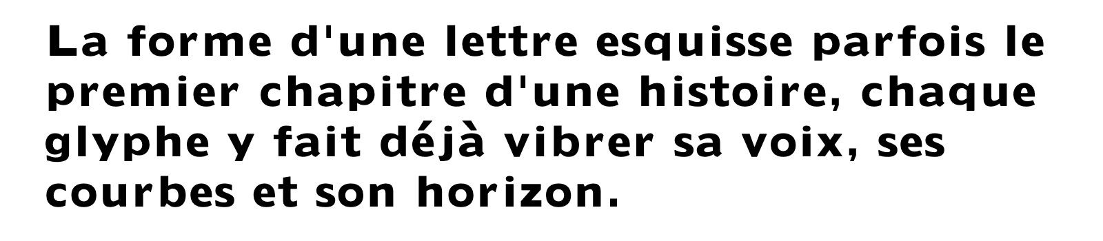 Phrase commune composée en Doric LT Std
