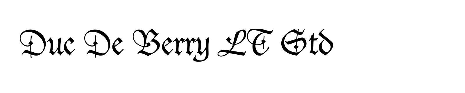 Nom de la famille Duc De Berry LT Std composé dans la police