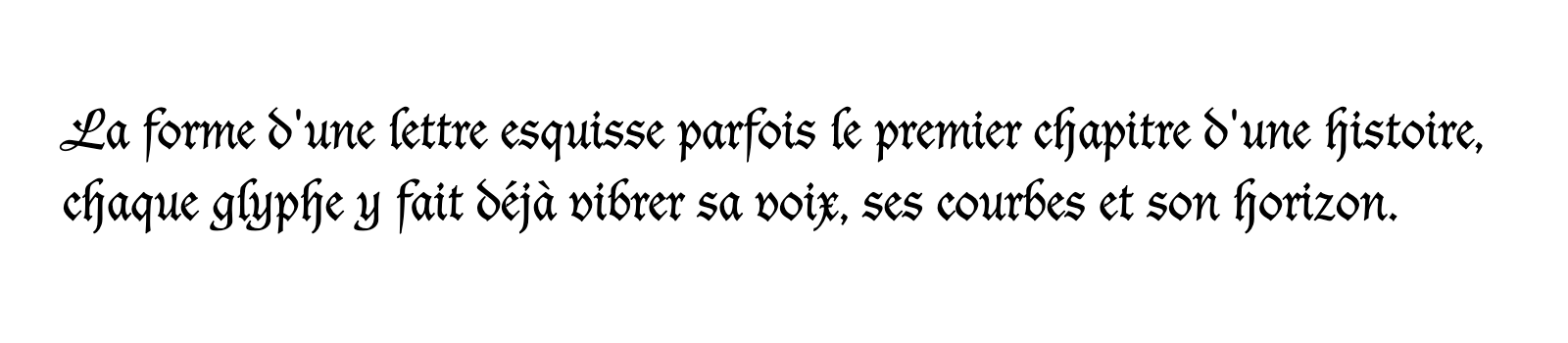 Phrase commune composée en Duc De Berry LT Std