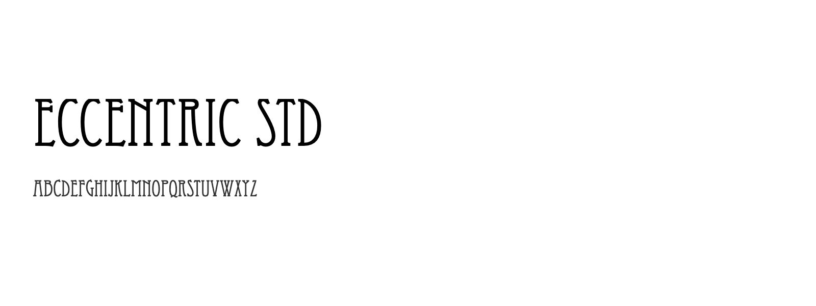 Spécimen de Eccentric Std