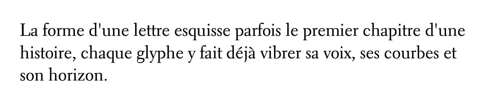Phrase commune composée en Electra LT Std