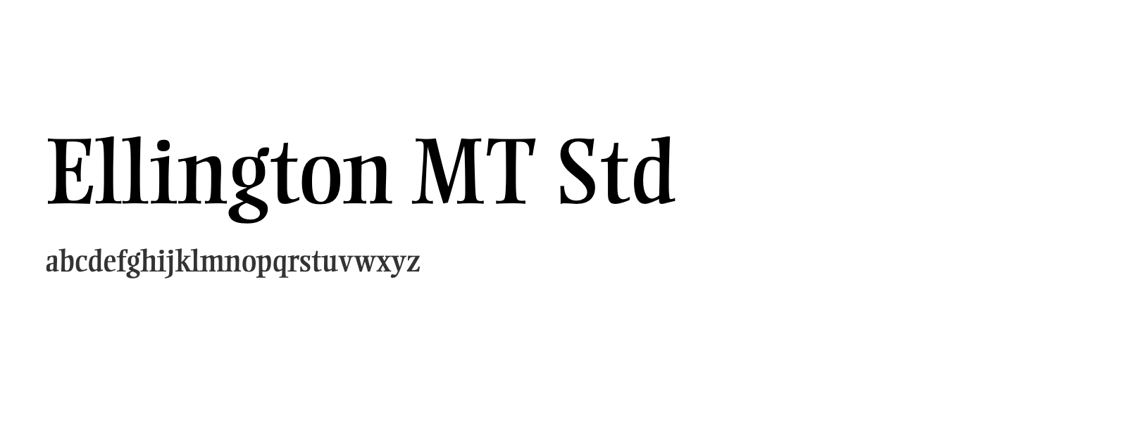 Spécimen de Ellington MT Std