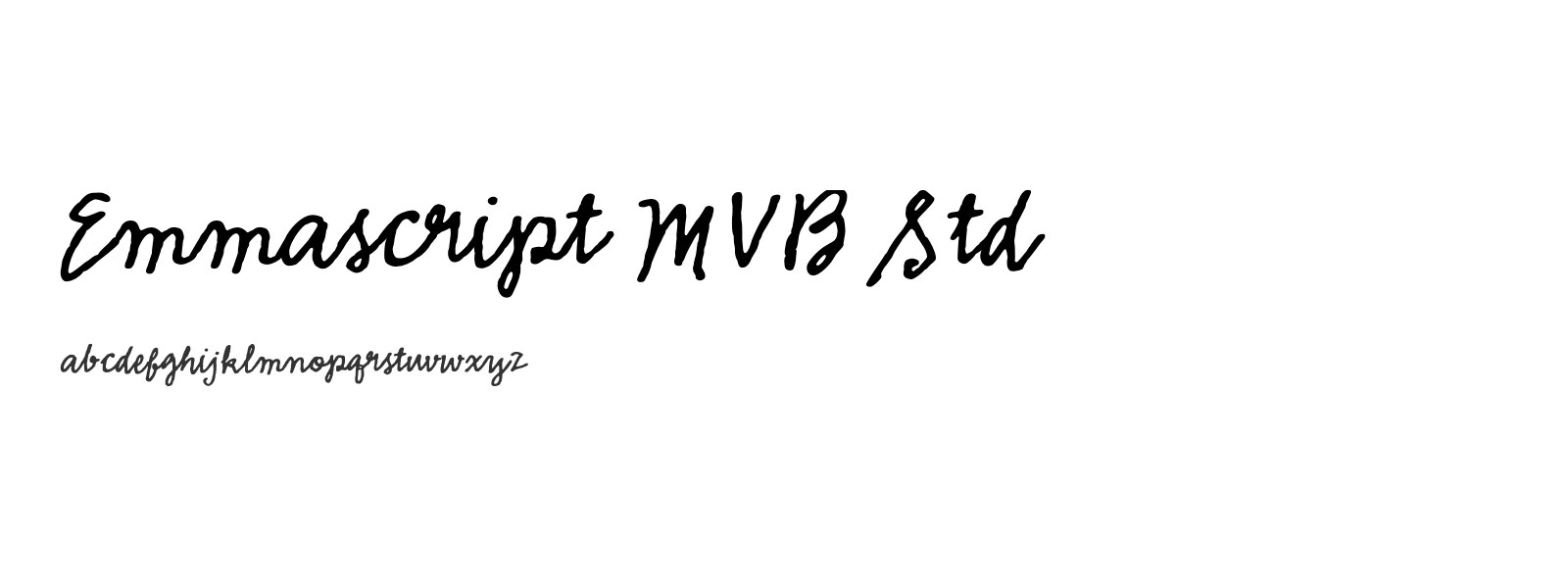 Spécimen de Emmascript MVB Std