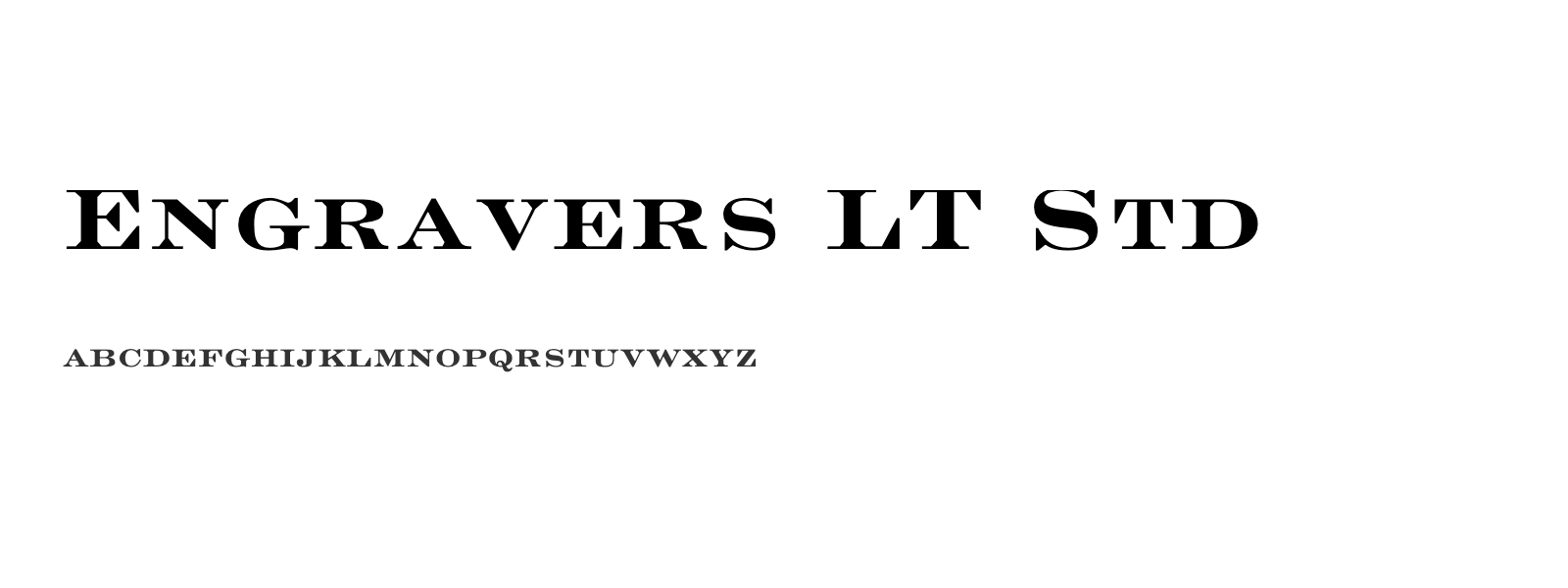 Spécimen de Engravers LT Std