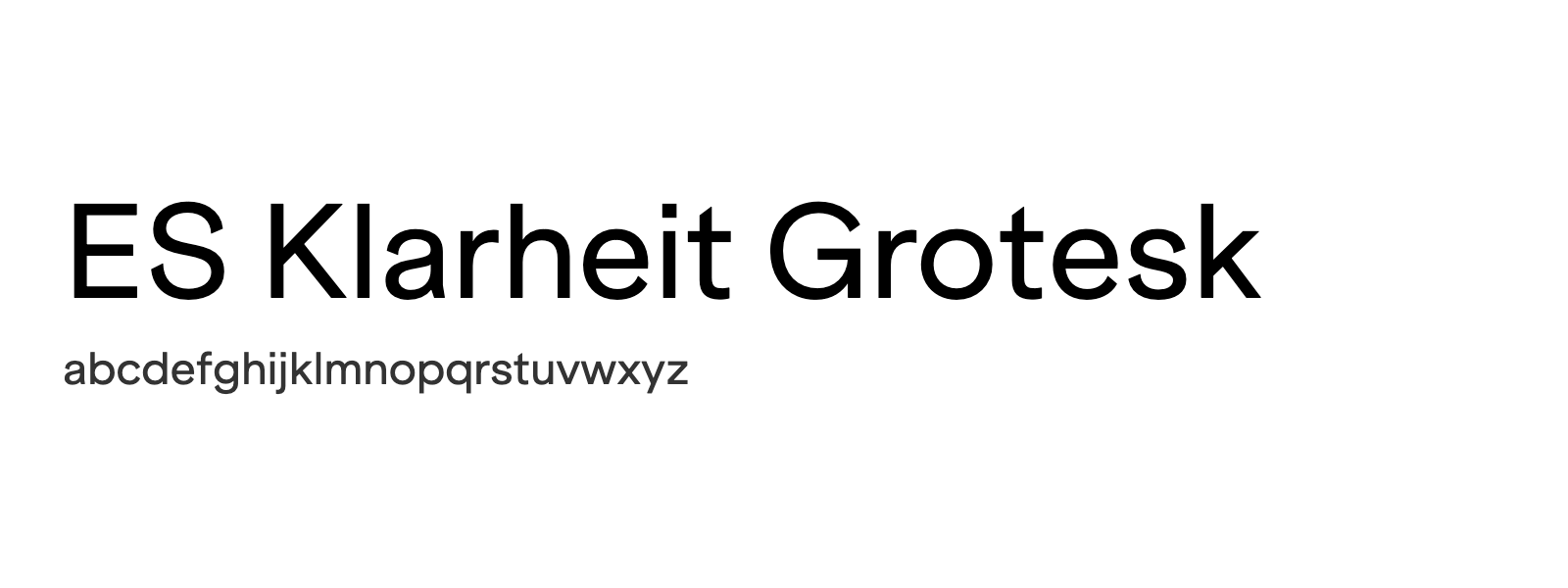 Spécimen de ES Klarheit Grotesk