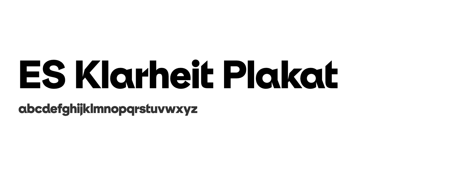Spécimen de ES Klarheit Plakat