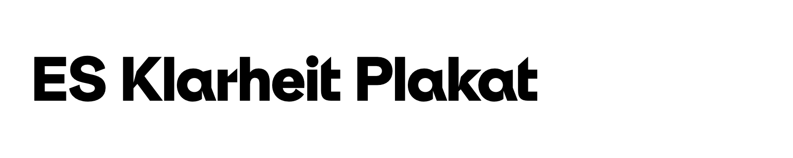 Nom de la famille ES Klarheit Plakat composé dans la police