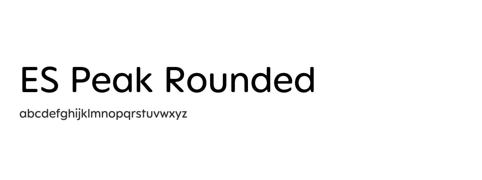 Spécimen de ES Peak Rounded