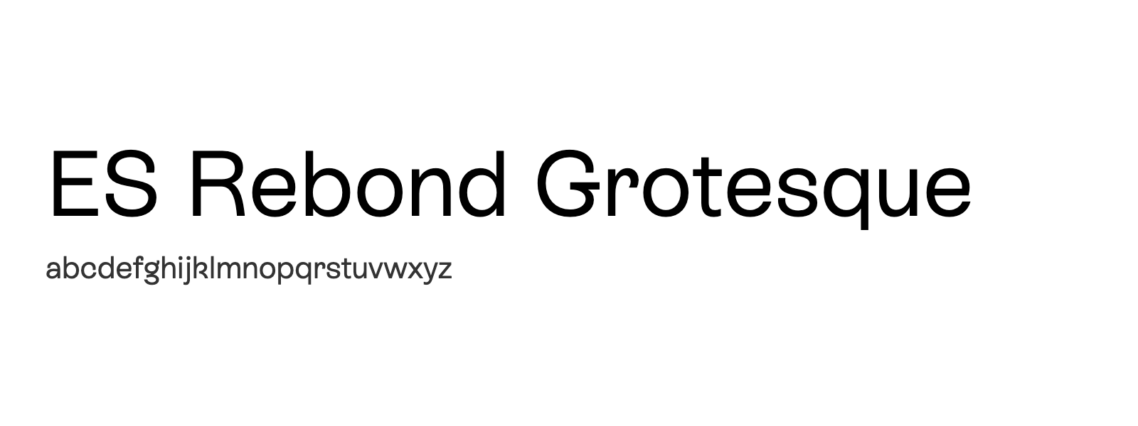 Spécimen de ES Rebond Grotesque