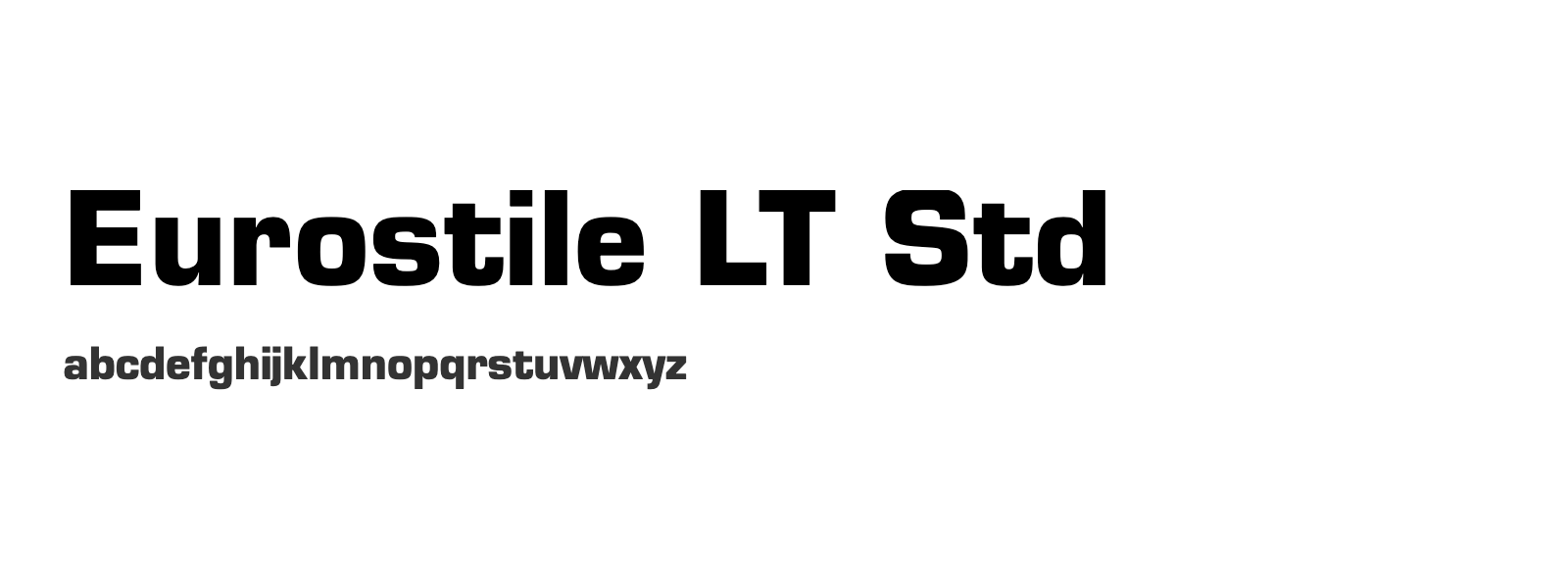 Spécimen de Eurostile LT Std