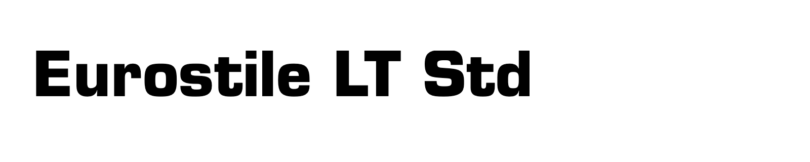Nom de la famille Eurostile LT Std composé dans la police