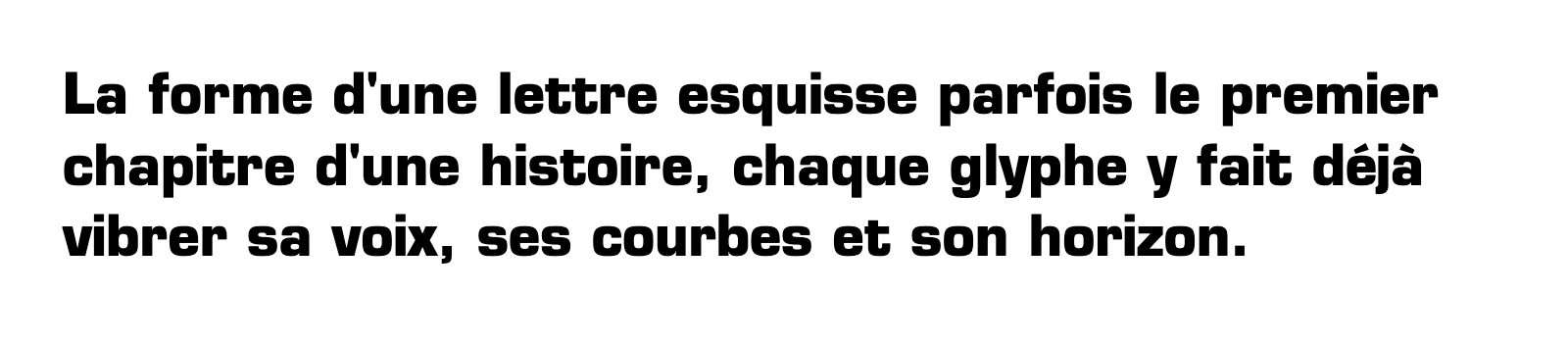 Phrase commune composée en Eurostile LT Std
