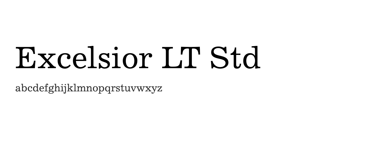 Spécimen de Excelsior LT Std