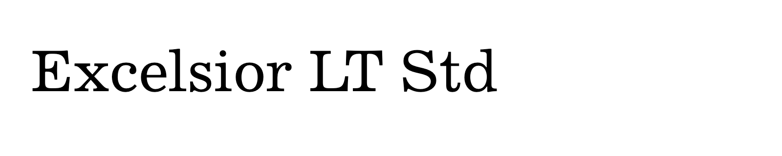 Nom de la famille Excelsior LT Std composé dans la police